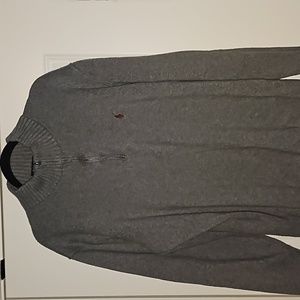 Grey Polo Sweater with Red Polo